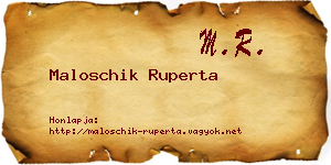 Maloschik Ruperta névjegykártya